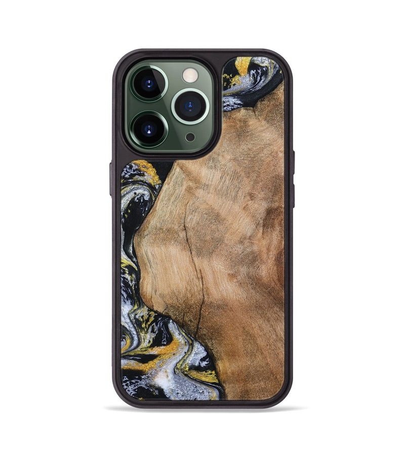 iPhone 13 Pro Wood Phone Case - Daquan (Black & White, 807106)