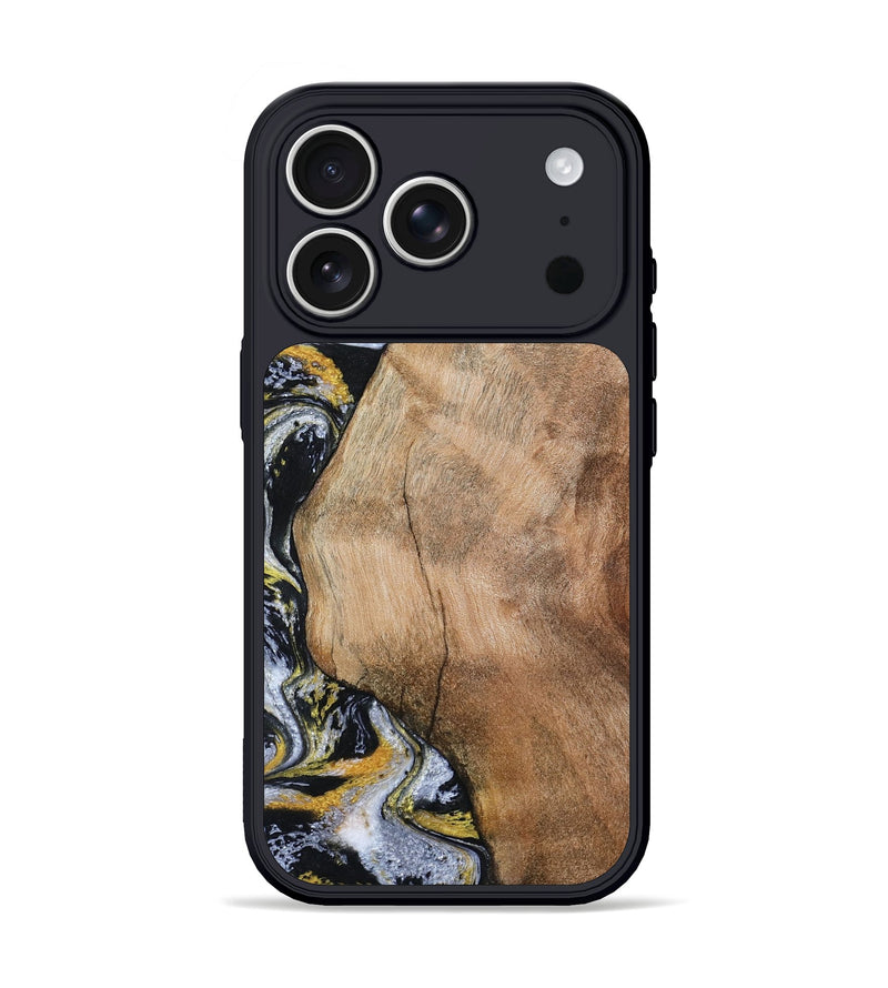 iPhone 17 Pro Wood Phone Case - Daquan (Black & White, 807106)