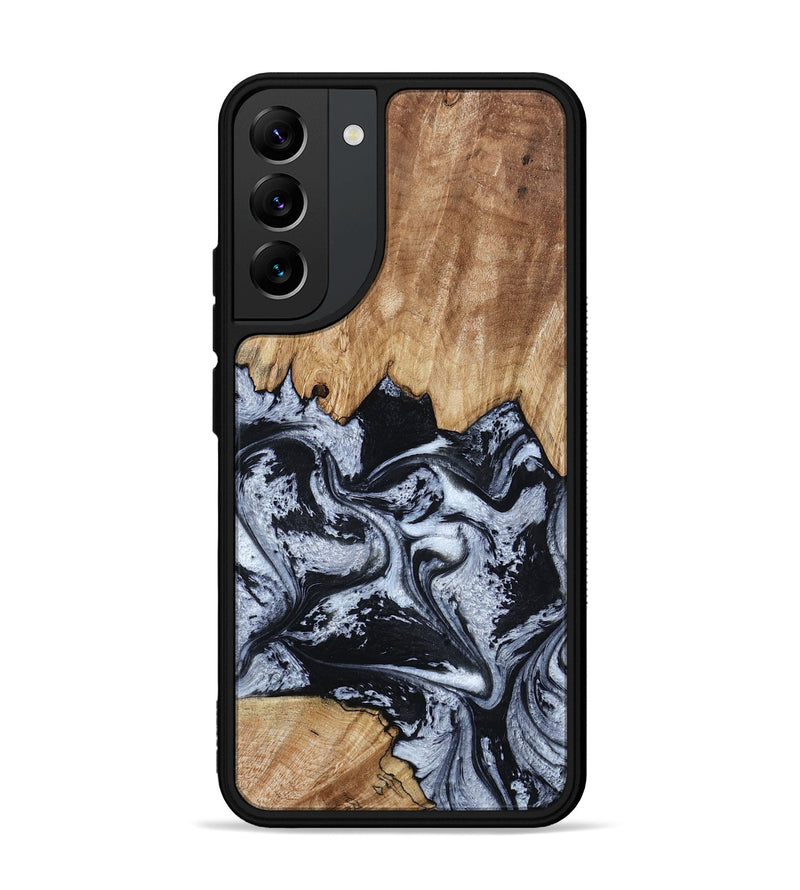 Galaxy S22 Plus Wood Phone Case - Darren (Black & White, 807109)