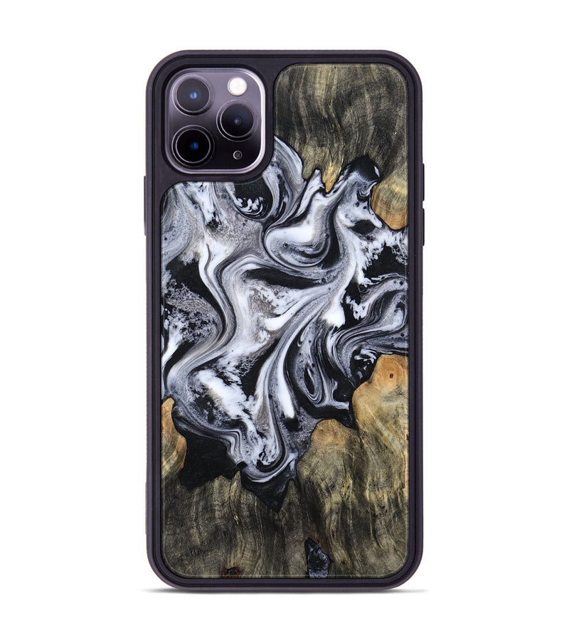iPhone 11 Pro Max Wood Phone Case - Jaeden (Black & White, 807111)