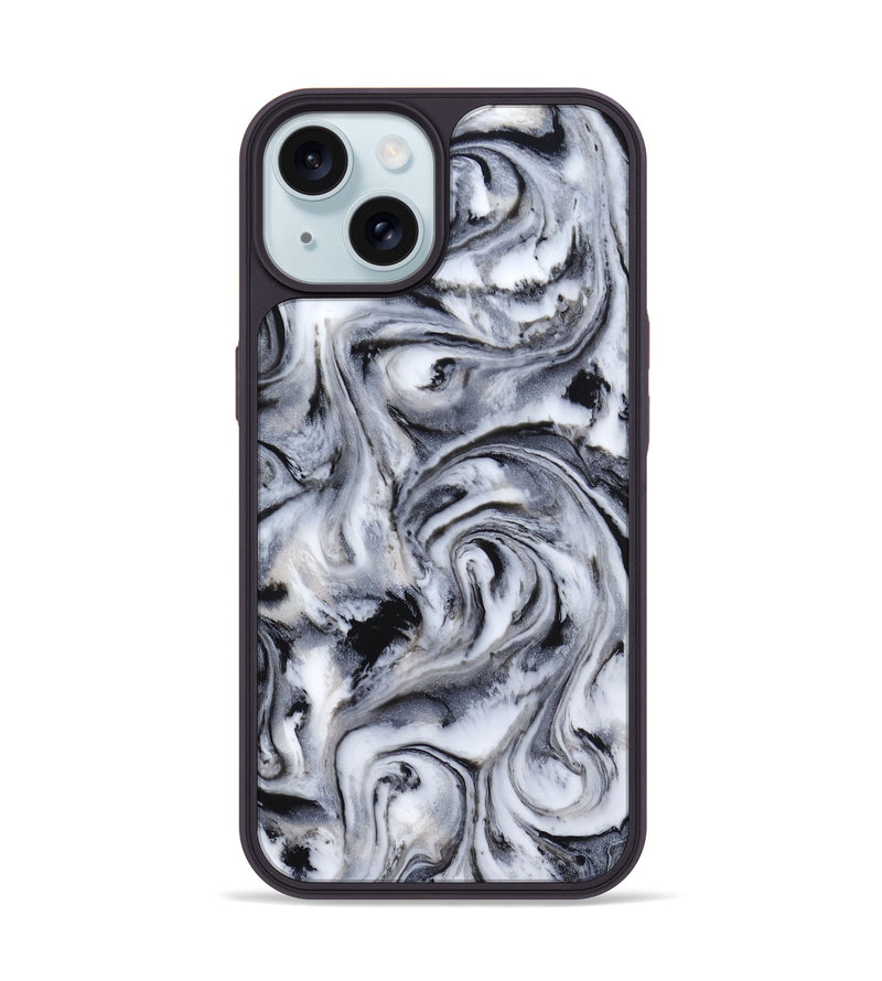 iPhone 15 ResinArt Phone Case - Damion (Black & White, 807112)