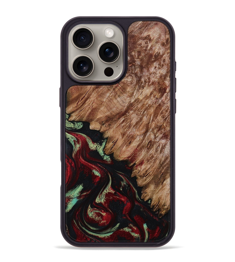 iPhone 16 Pro Max Wood Phone Case - Cathy (Red, 807119)
