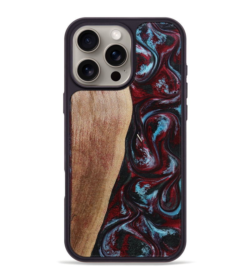 iPhone 16 Pro Max Wood Phone Case - Ephraim (Red, 807121)