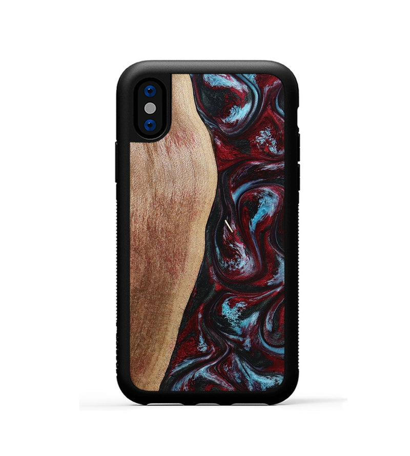 iPhone Xs Wood Phone Case - Ephraim (Red, 807121)