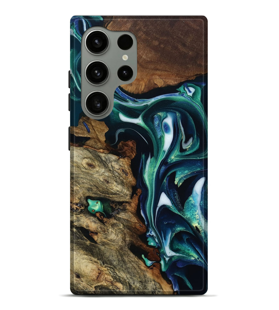 Galaxy S24 Ultra Wood Live Edge Phone Case - Susana (Green, 807129)