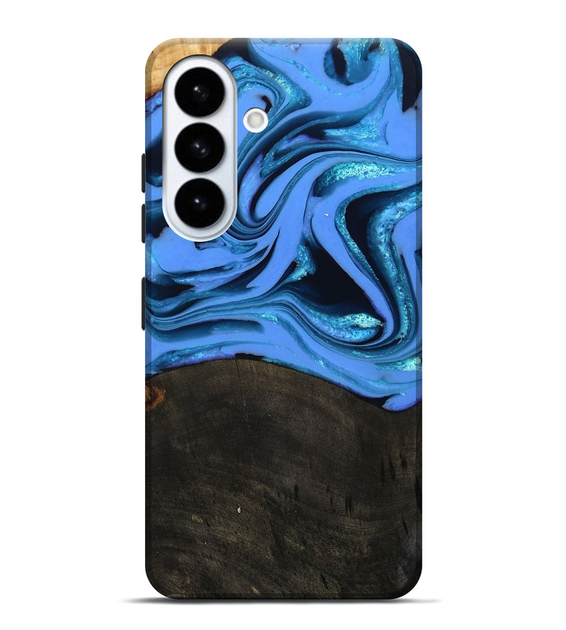 Galaxy S26 Plus Wood Live Edge Phone Case - Zayn (Blue, 807138)