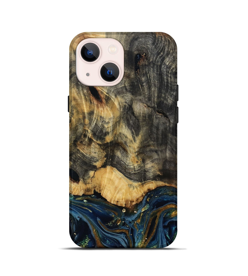 iPhone 13 mini Wood Live Edge Phone Case - Debbie (Metallic, 807154)