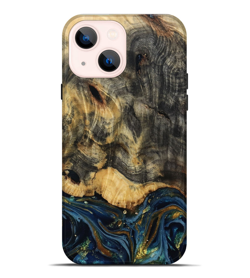 iPhone 14 Plus Wood Live Edge Phone Case - Debbie (Metallic, 807154)