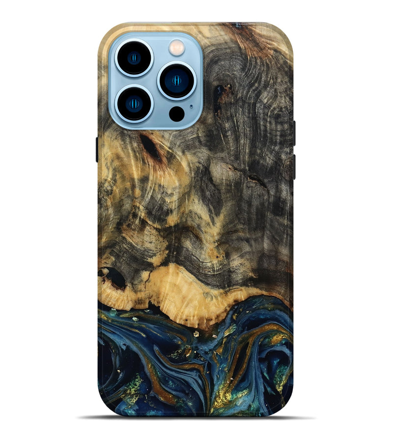 iPhone 14 Pro Max Wood Live Edge Phone Case - Debbie (Metallic, 807154)