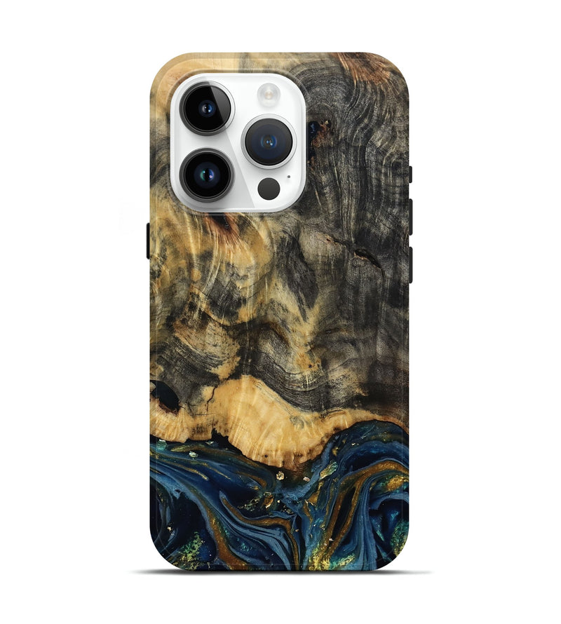 iPhone 15 Pro Wood Live Edge Phone Case - Debbie (Metallic, 807154)