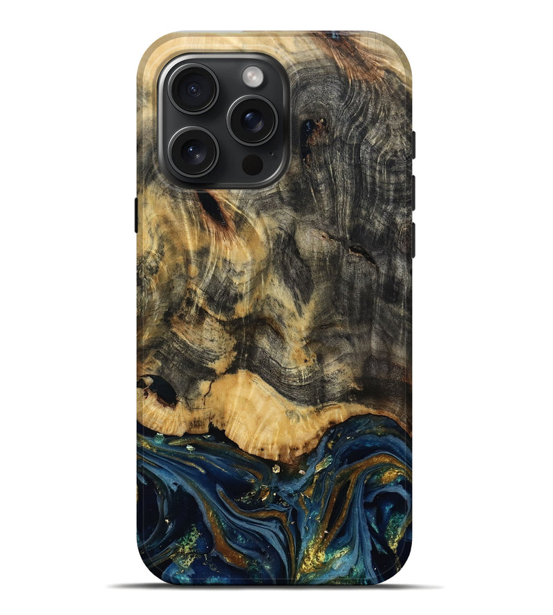 iPhone 16 Pro Max Wood Live Edge Phone Case - Debbie (Metallic, 807154)