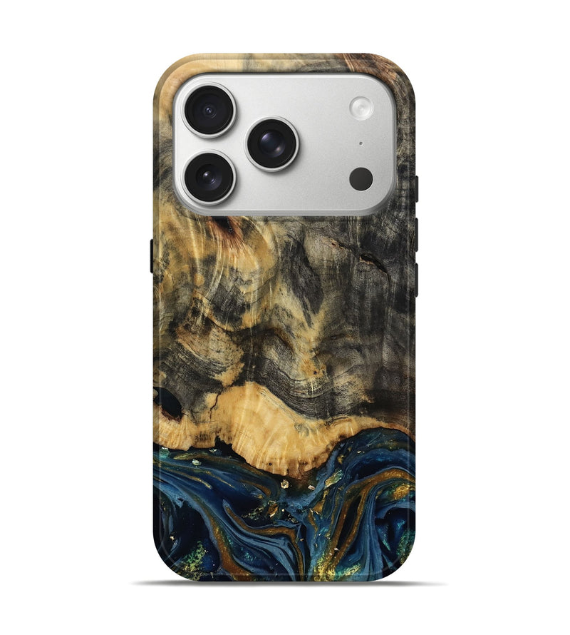 iPhone 17 Pro Wood Live Edge Phone Case - Debbie (Metallic, 807154)