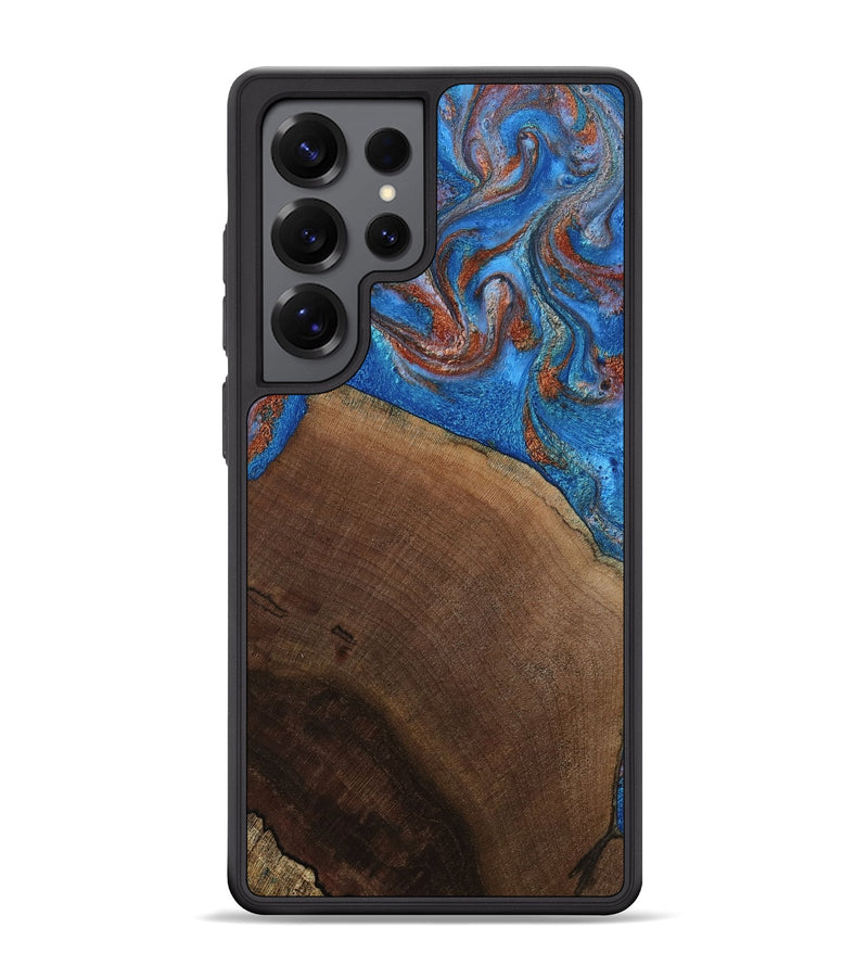 Galaxy S25 Ultra Wood Phone Case - Iyla (Teal & Gold, 807191)