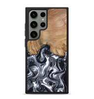 Galaxy S24 Ultra Wood Phone Case - Braelyn (Black & White, 807202)
