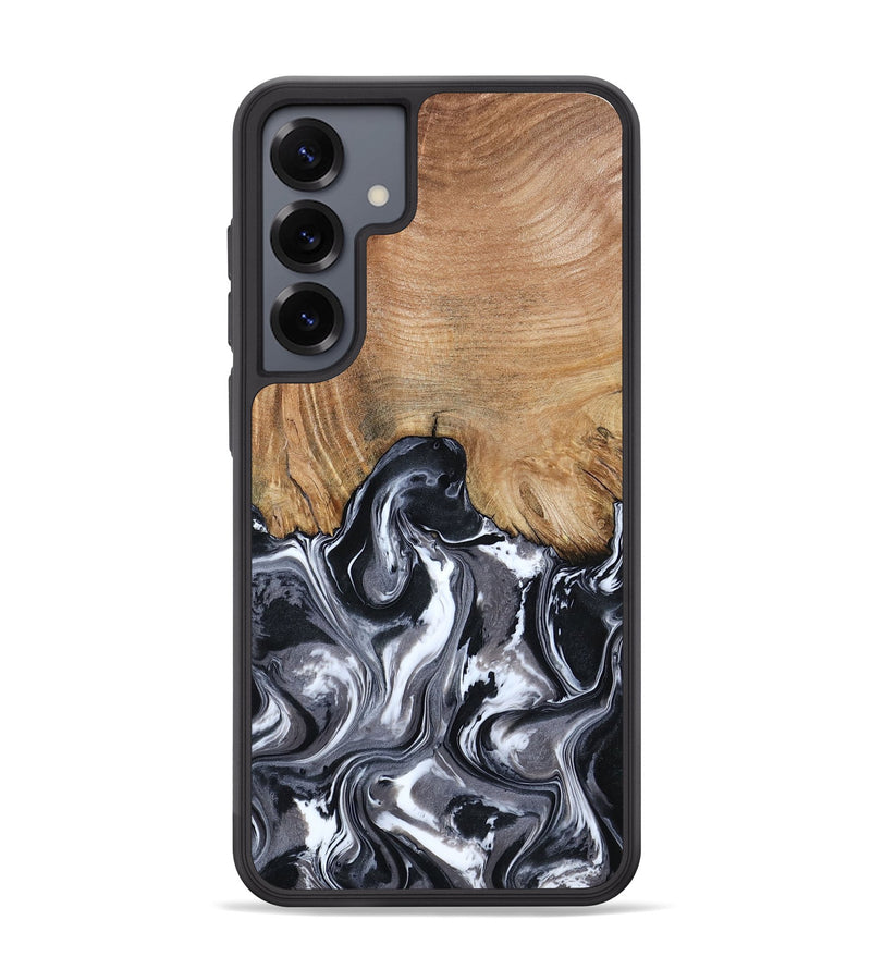 Galaxy S25 Plus Wood Phone Case - Braelyn (Black & White, 807202)