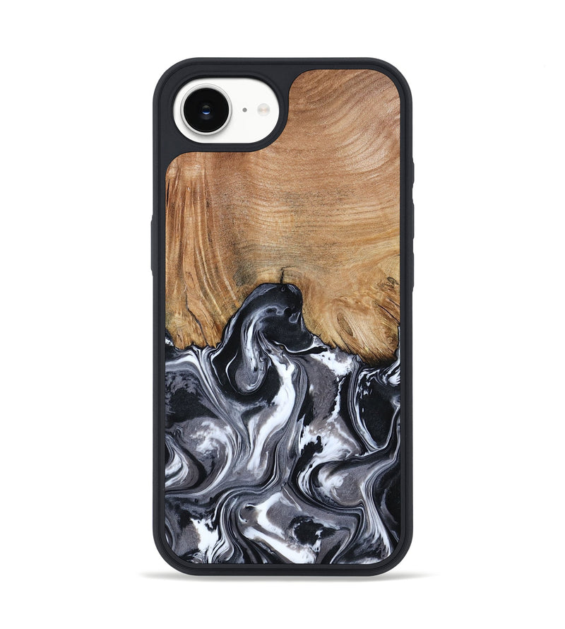iPhone 16e Wood Phone Case - Braelyn (Black & White, 807202)