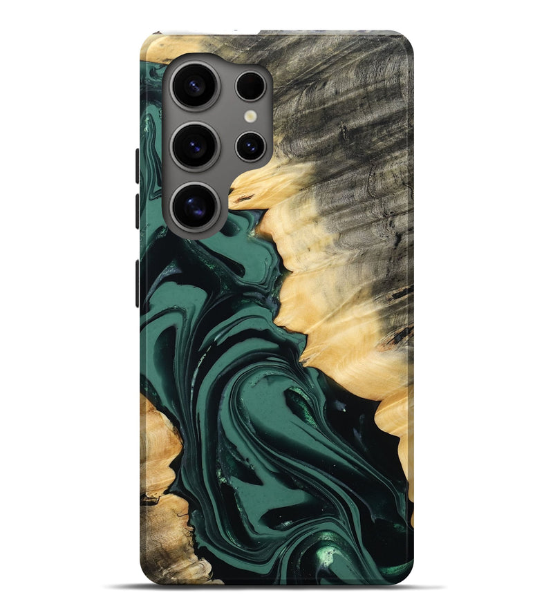 Galaxy S25 Ultra Wood Live Edge Phone Case - Kaela (Green, 807278)