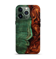 iPhone 13 Pro Wood Live Edge Phone Case - Leone (Red, 807293)