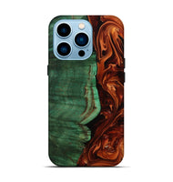 iPhone 14 Pro Wood Live Edge Phone Case - Leone (Red, 807293)