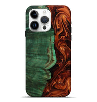 iPhone 15 Pro Max Wood Live Edge Phone Case - Leone (Red, 807293)