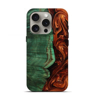 iPhone 16 Pro Wood Live Edge Phone Case - Leone (Red, 807293)