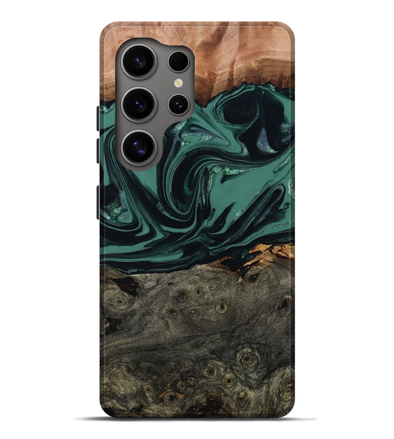 Galaxy S25 Ultra Wood Live Edge Phone Case - Dawna (Green, 807295)
