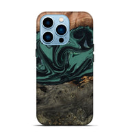 iPhone 14 Pro Wood Live Edge Phone Case - Dawna (Green, 807295)
