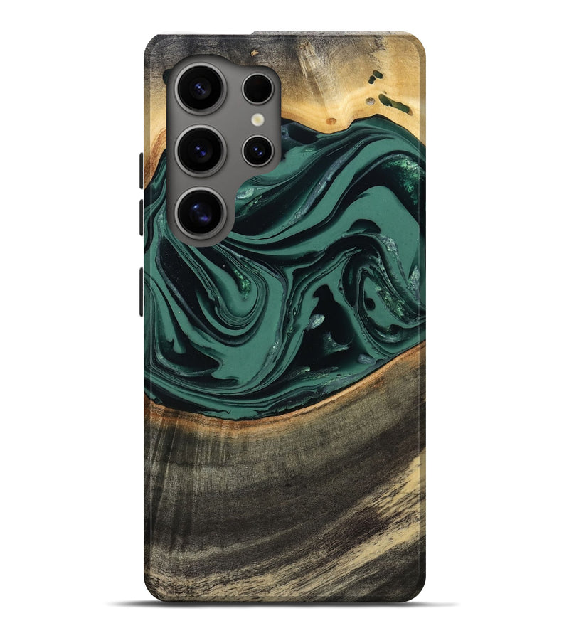Galaxy S25 Ultra Wood Live Edge Phone Case - Beatriz (Green, 807309)