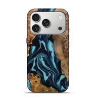 iPhone 17 Pro Wood Live Edge Phone Case - Nori (Blue, 807313)