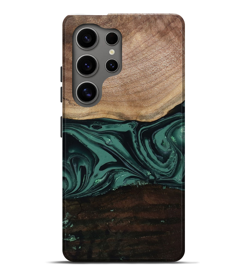 Galaxy S25 Ultra Wood Live Edge Phone Case - Olga (Green, 807316)