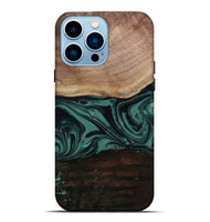 iPhone 14 Pro Max Wood Live Edge Phone Case - Olga (Green, 807316)