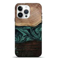 iPhone 15 Pro Max Wood Live Edge Phone Case - Olga (Green, 807316)