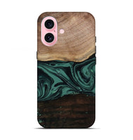 iPhone 17 Wood Live Edge Phone Case - Olga (Green, 807316)