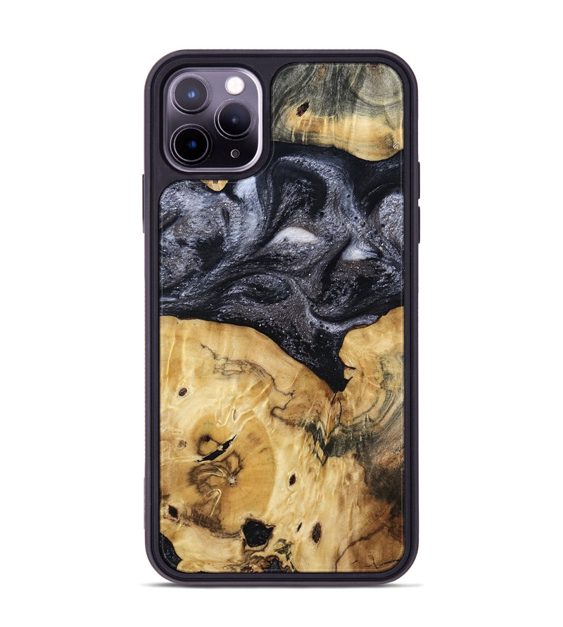iPhone 11 Pro Max Wood Phone Case - Jules (Black & White, 807336)