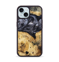 iPhone 15 Wood Phone Case - Jules (Black & White, 807336)