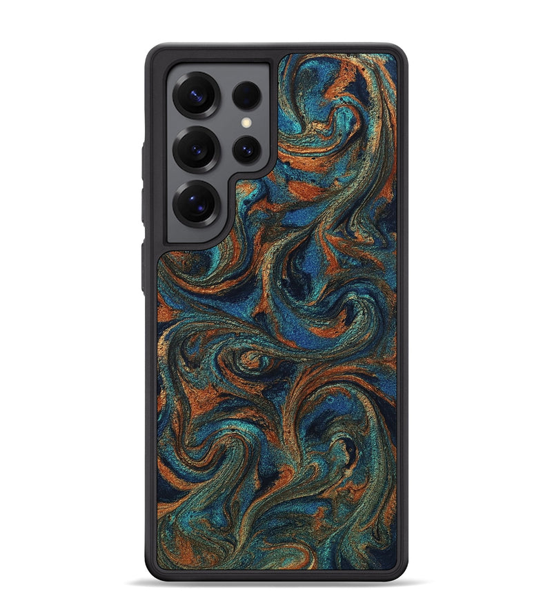 Galaxy S25 Ultra ResinArt Phone Case - Allyssa (Teal & Gold, 807412)
