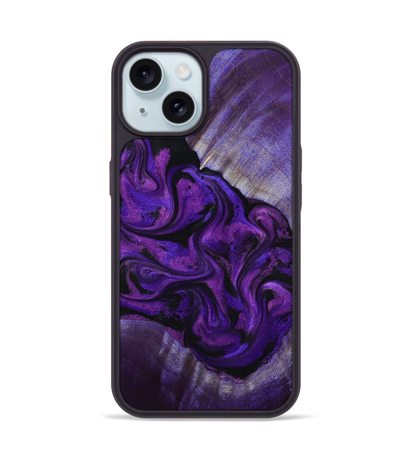 iPhone 15 Wood Phone Case - Emeline (Purple, 807413)