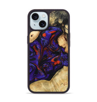 iPhone 15 Wood Phone Case - Krysten (Purple, 807414)
