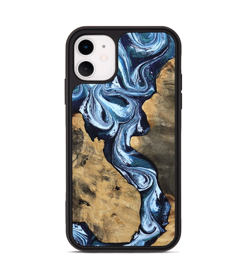 iPhone 11 Wood Phone Case - Taylor (Blue, 807435)