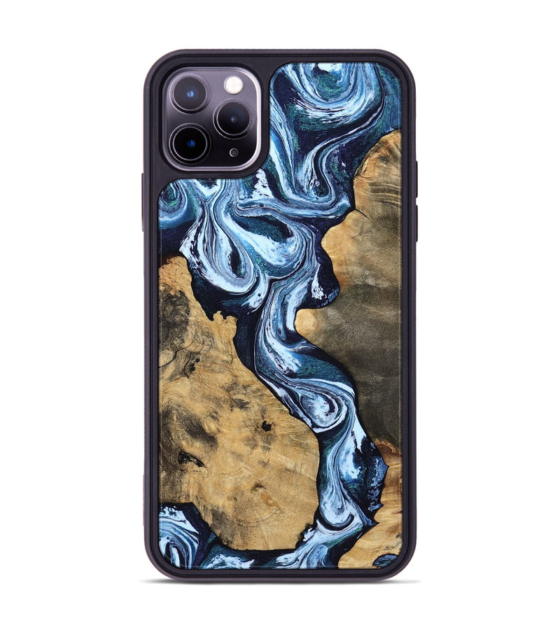 iPhone 11 Pro Max Wood Phone Case - Taylor (Blue, 807435)