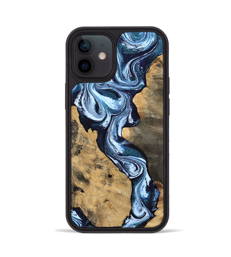 iPhone 12 Wood Phone Case - Taylor (Blue, 807435)