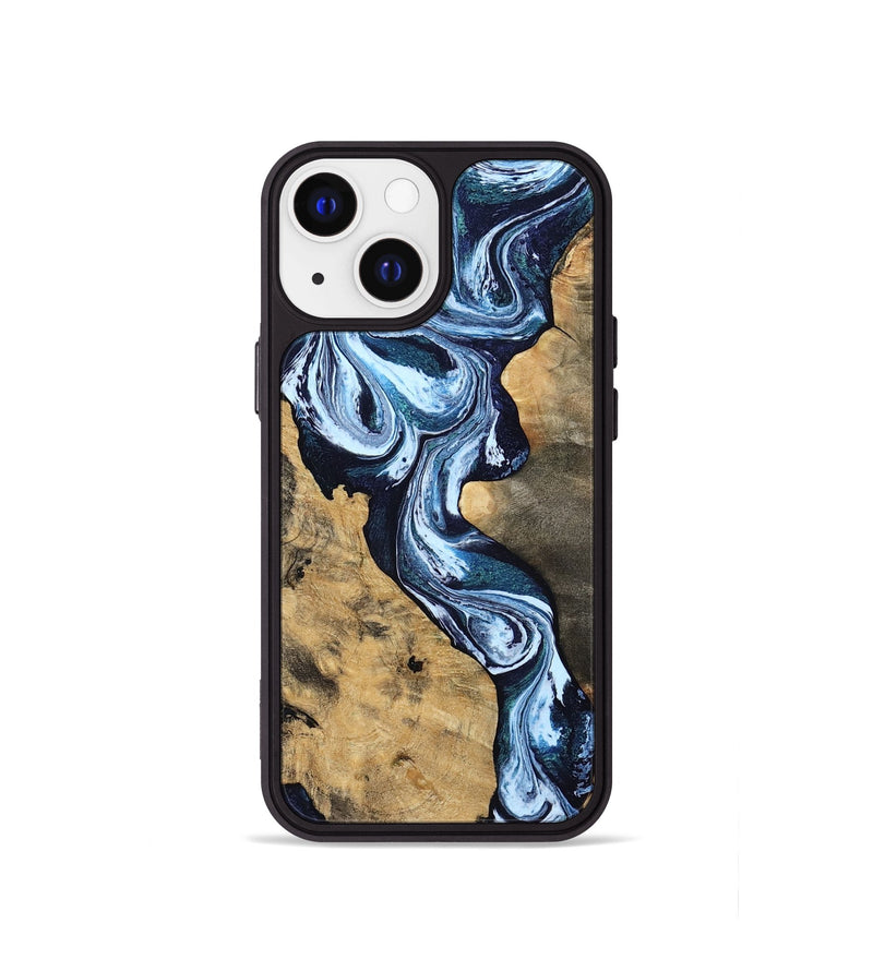 iPhone 13 mini Wood Phone Case - Taylor (Blue, 807435)