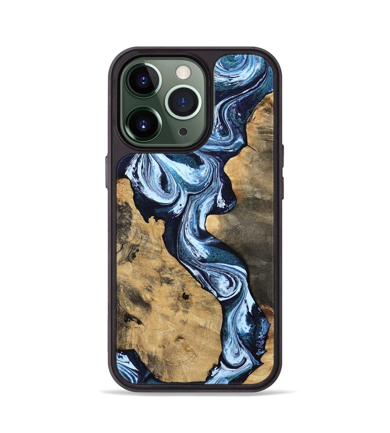 iPhone 13 Pro Wood Phone Case - Taylor (Blue, 807435)