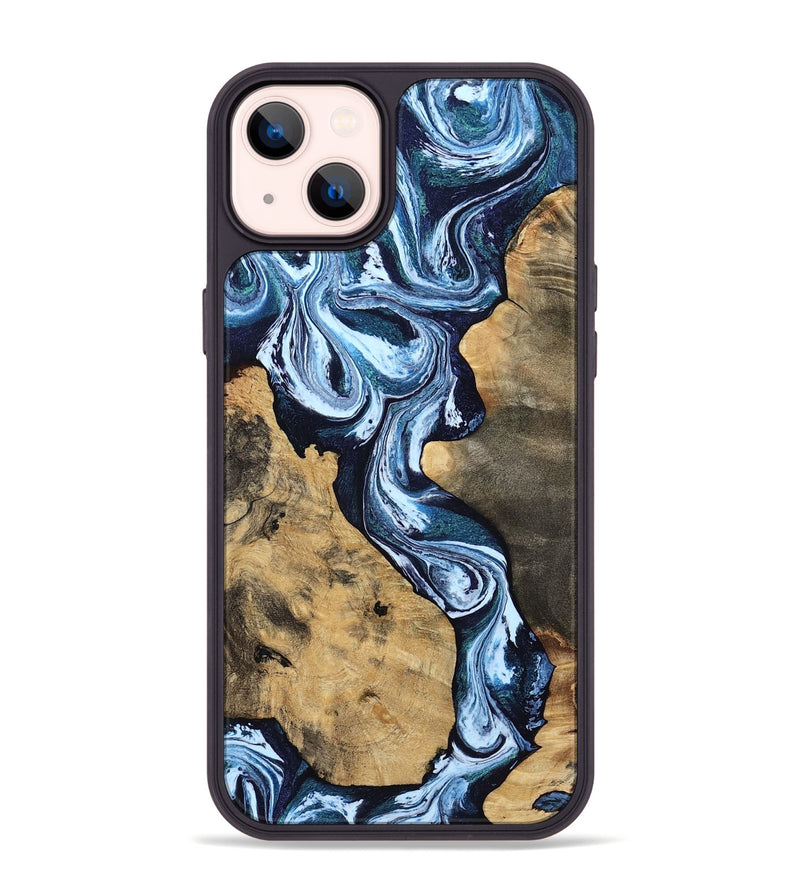 iPhone 14 Plus Wood Phone Case - Taylor (Blue, 807435)