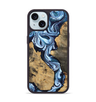 iPhone 15 Wood Phone Case - Taylor (Blue, 807435)