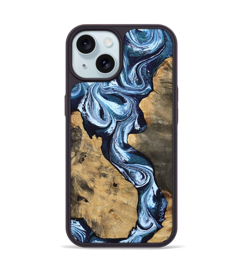 iPhone 15 Wood Phone Case - Taylor (Blue, 807435)