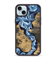 iPhone 15 Plus Wood Phone Case - Taylor (Blue, 807435)