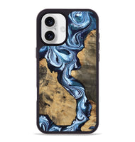 iPhone 16 Plus Wood Phone Case - Taylor (Blue, 807435)