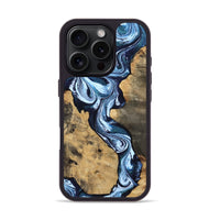 iPhone 16 Pro Wood Phone Case - Taylor (Blue, 807435)
