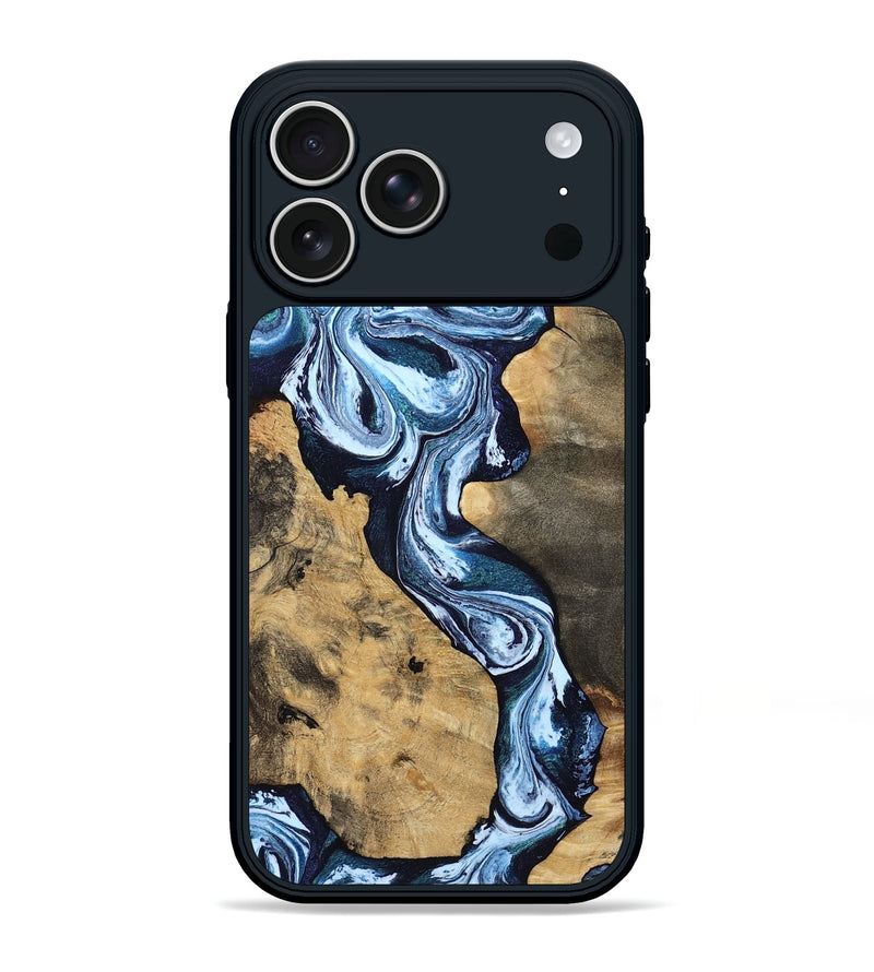 iPhone 17 Pro Max Wood Phone Case - Taylor (Blue, 807435)